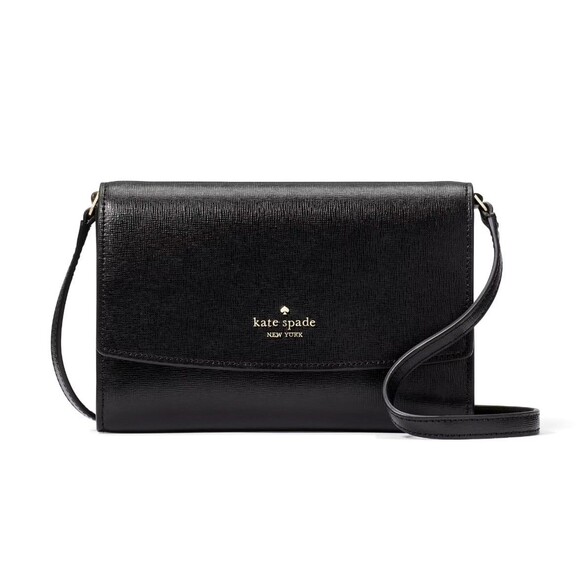 New Kate Spade Perry Leather Crossbody Black - Picture 1 of 5
